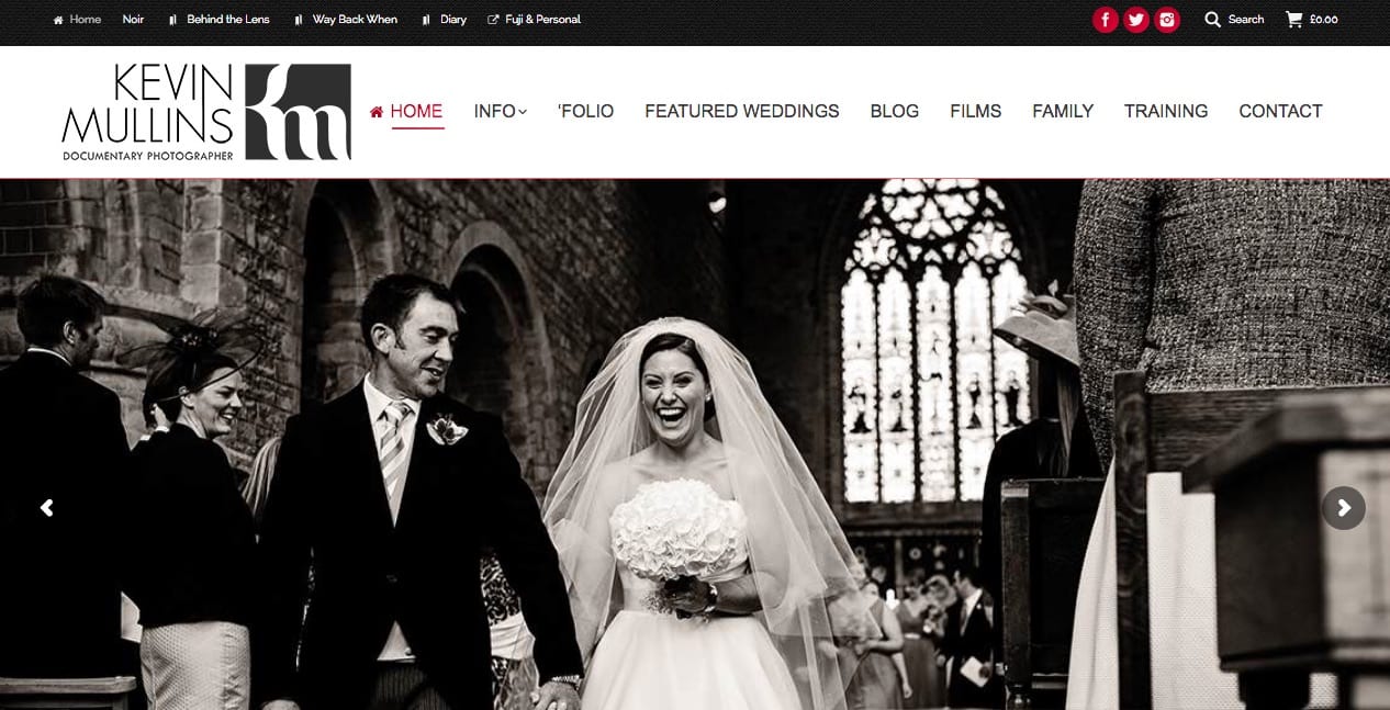 Kevin Mullins Wedding Photography Website