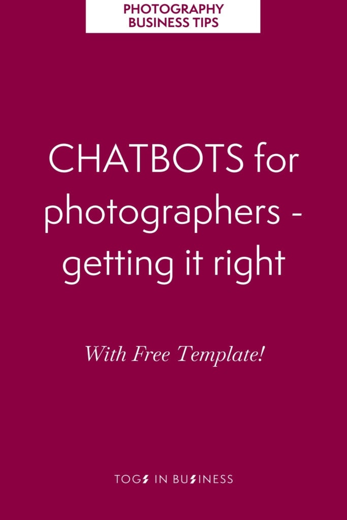 Learn how to use chatbots for your photography business