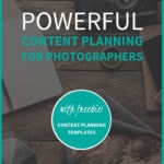 Pinterest image about content planning for photographers