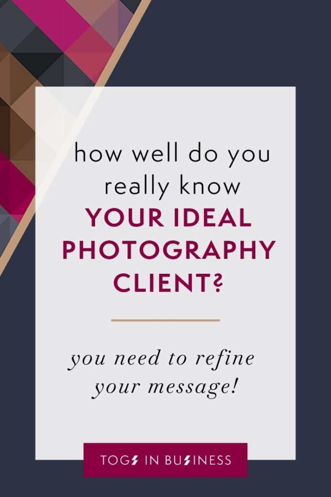 Video about how important it is to know your ideal photography client