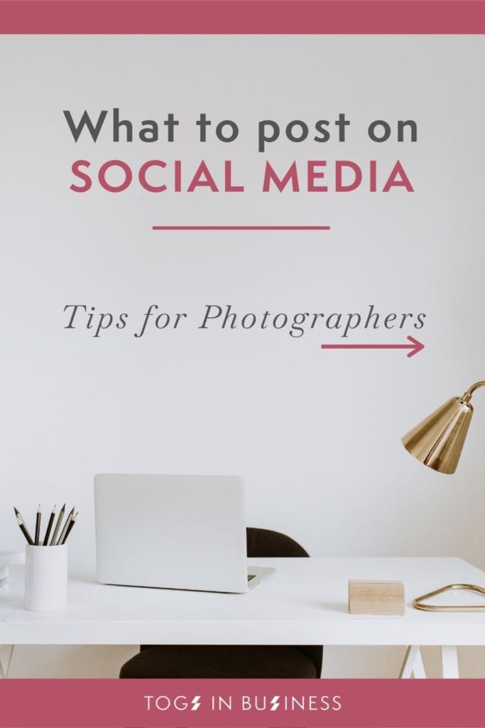 Pin about what to post on social media as a photographer