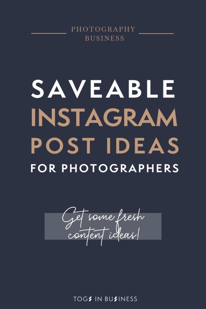 Pin graphic with text overlay - Saveable Instagram post ideas for photographers