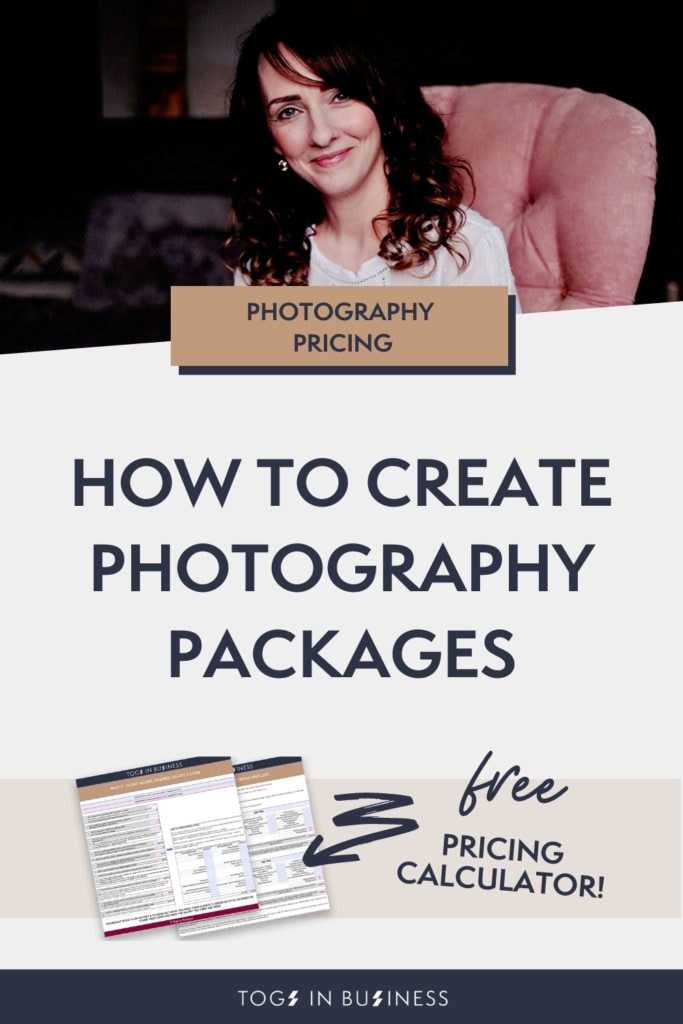 Pin graphic titled: how to create photography packages